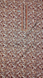 Floral Symphony: Unstitched Suit with Playful Patterns
