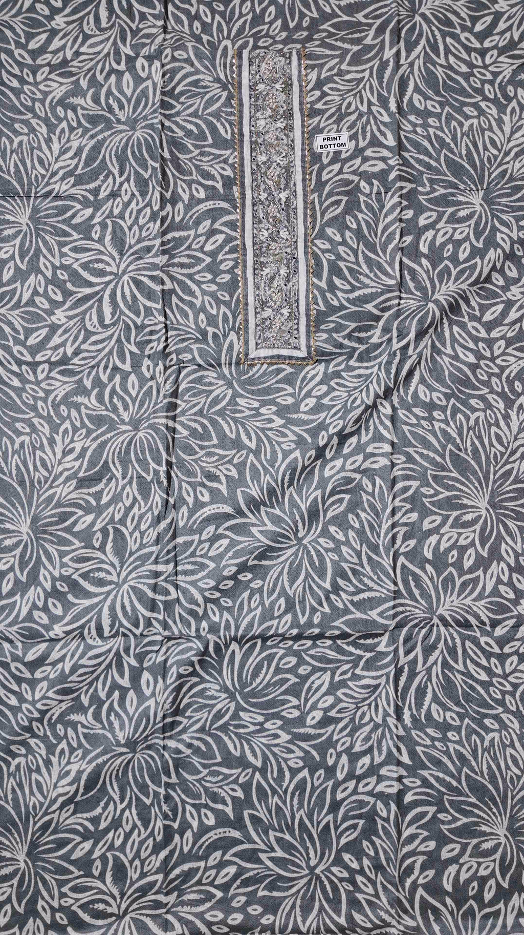 Mystical Vines Unstitched Suit – Embroidered Charcoal Elegance