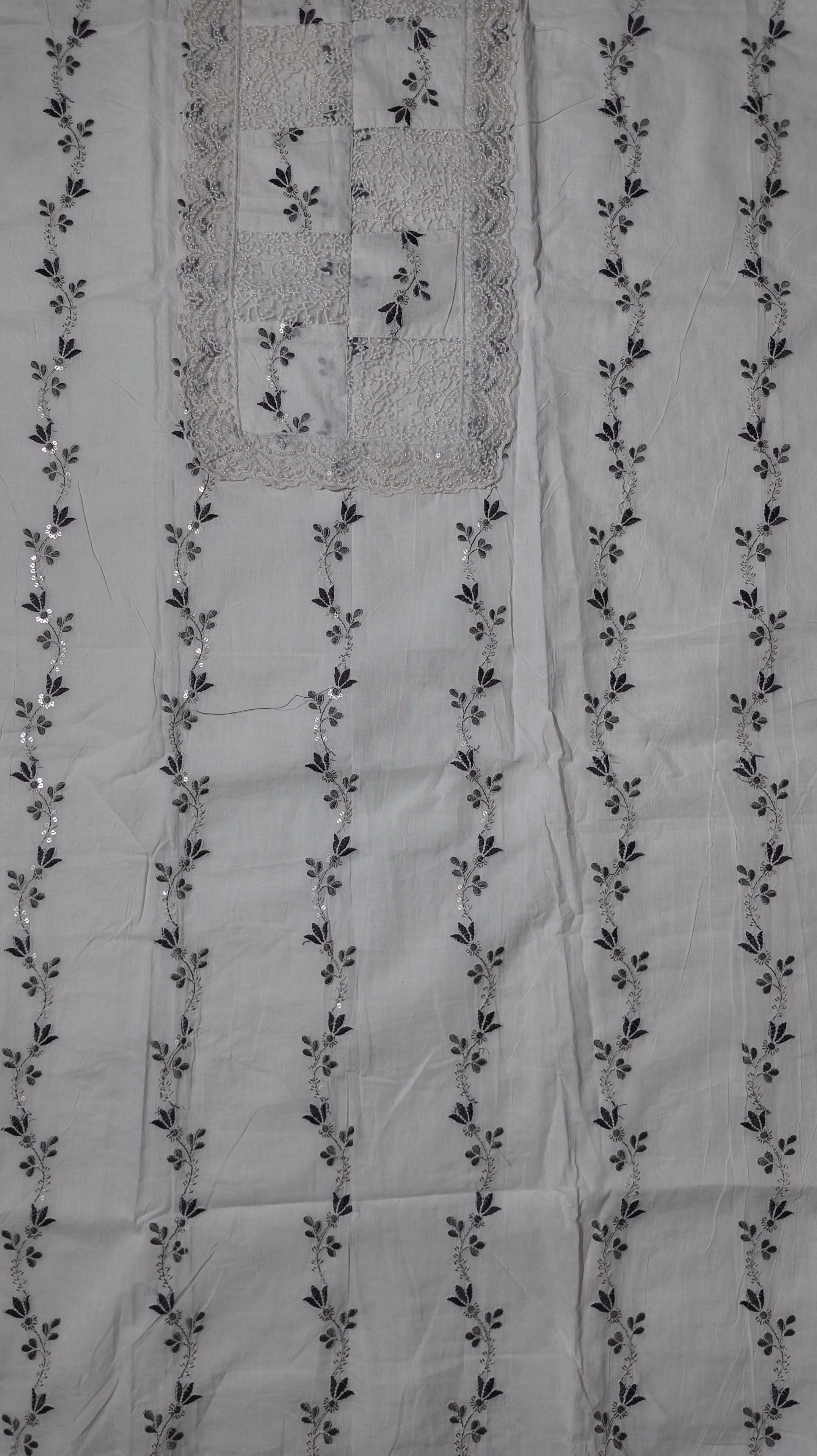 Timeless Handcrafted Unstitched Suit with Intricate Embroidery