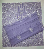 Lavender Blossom Unstitched Suit: Embrace Floral Elegance