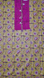 Vibrant Fuchsia and Sunshine Unstitched Suit with Exquisite Embroidery