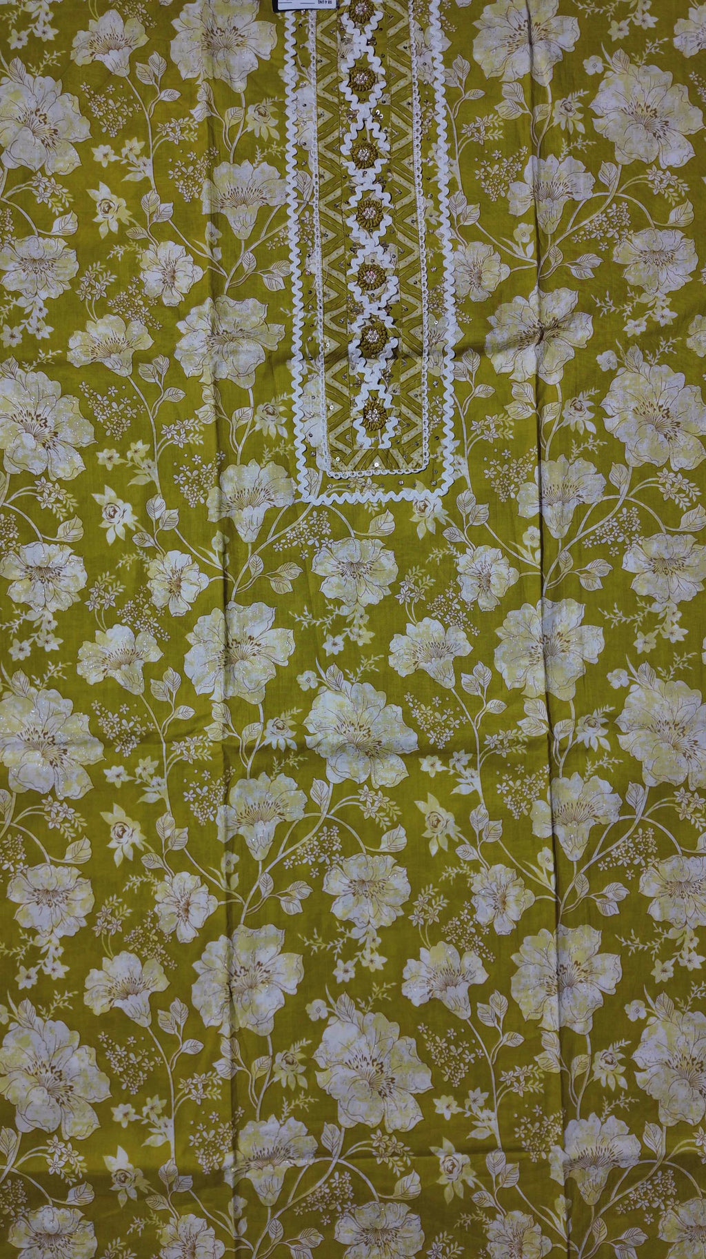 Zestful Bloom: Unstitched Mustard Floral Ensemble
