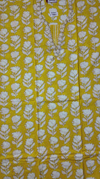 Vibrant Floral Yellow Unstitched Suit with Artistic Embroidery