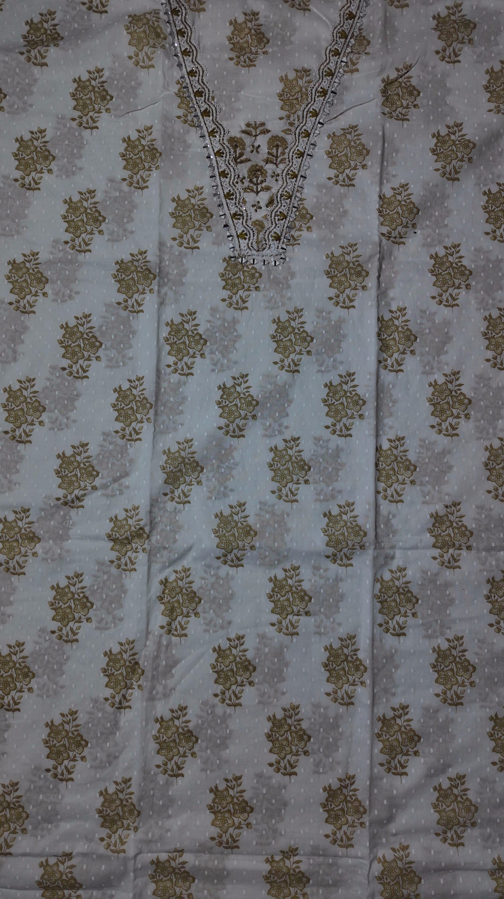 Chic Blossom Unstitched Suit with Exquisite Lace Detail