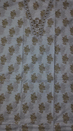 Chic Blossom Unstitched Suit with Exquisite Lace Detail