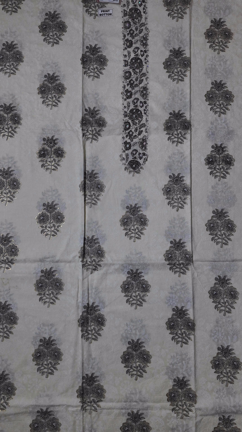 Luxurious Floral Charm: Unstitched Suit for Effortless Elegance