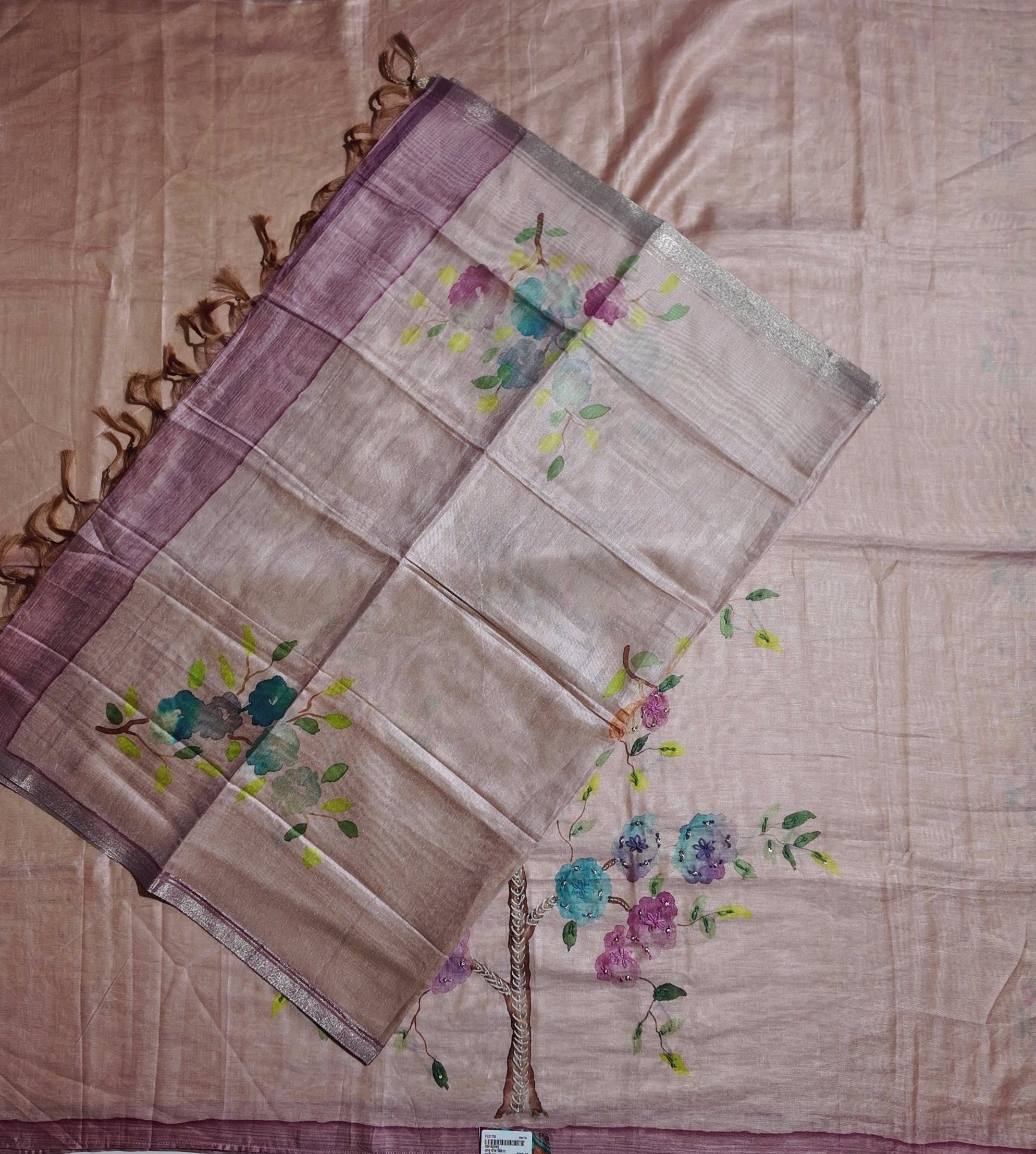 Blossom Dynamics: Artistic Unstitched Suit Canvas",