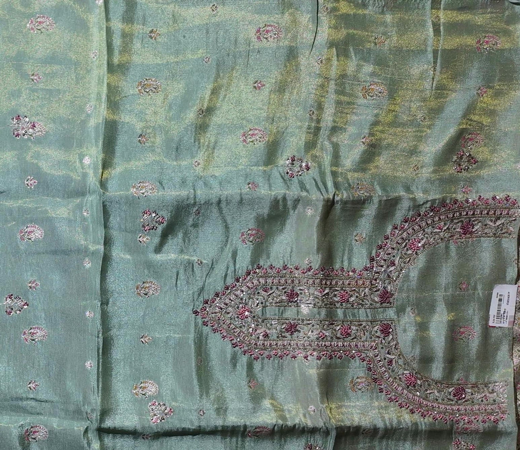 Ornate Blossom Unstitched Suit: Celestial Blush Elegance