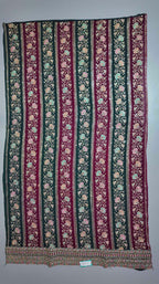 Rich Maroon & Green Floral Tapestry Unstitched Suit
