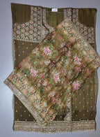 Vibrant Floral Embroidered Unstitched Suit - Timeless Charm