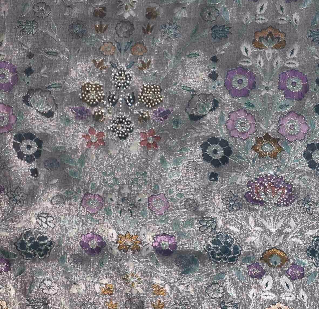 Opulent Celestial Weave: Intricately Embellished Saree",