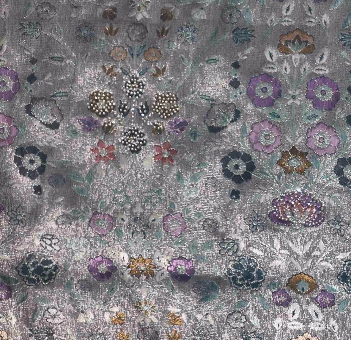 Opulent Celestial Weave: Intricately Embellished Saree",