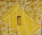 Vibrant Mustard Floral Unstitched Suit with Intricate Embroidery