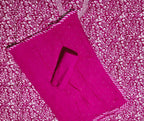 Vibrant Floral Fuchsia Unstitched Suit with Embellished Neckline