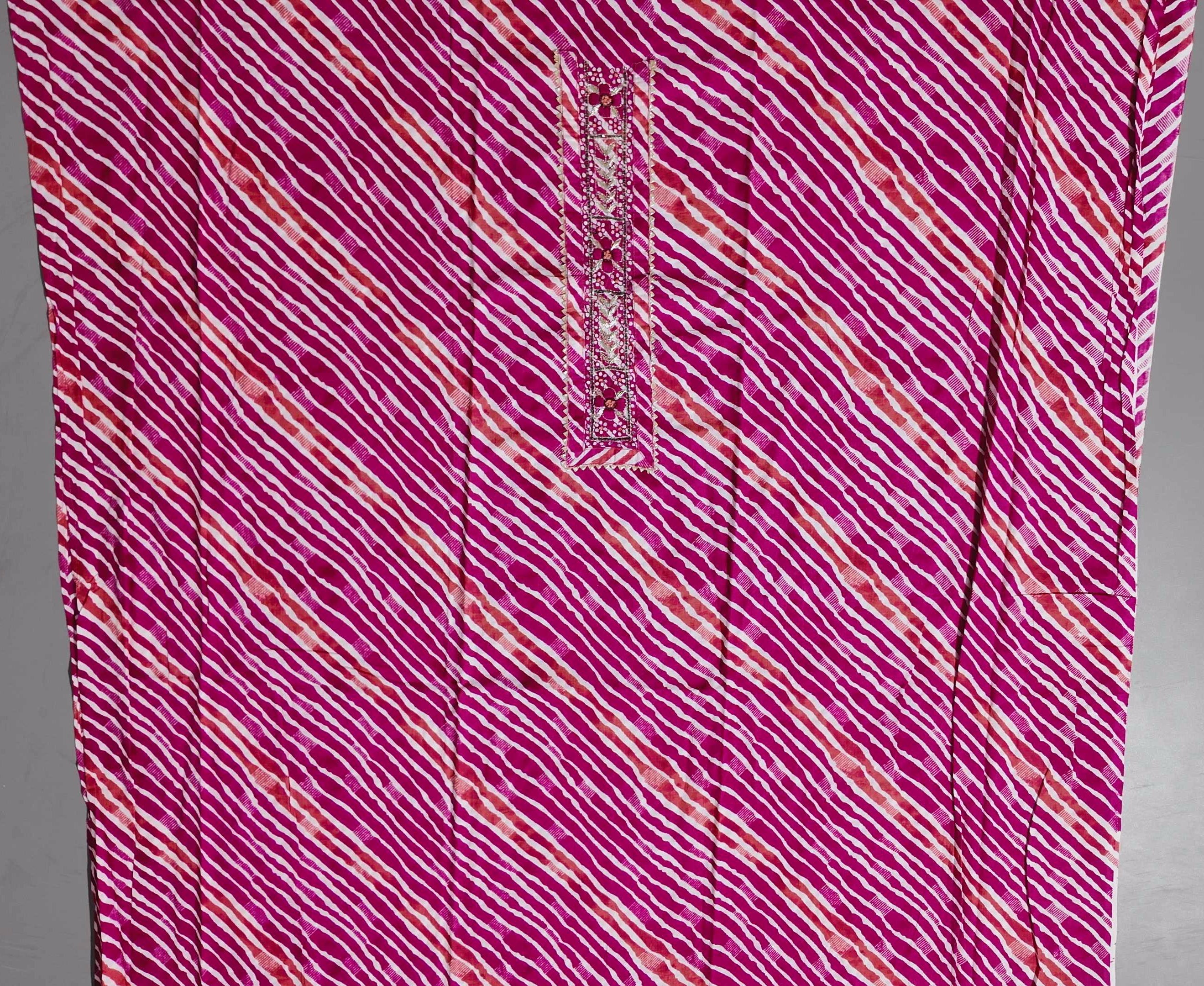 Vibrant Fuchsia Symphony: Unstitched Suit for Festive Flair",
