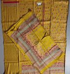 Sun-Kissed Yellow Unstitched Suit: A Canvas of Tradition