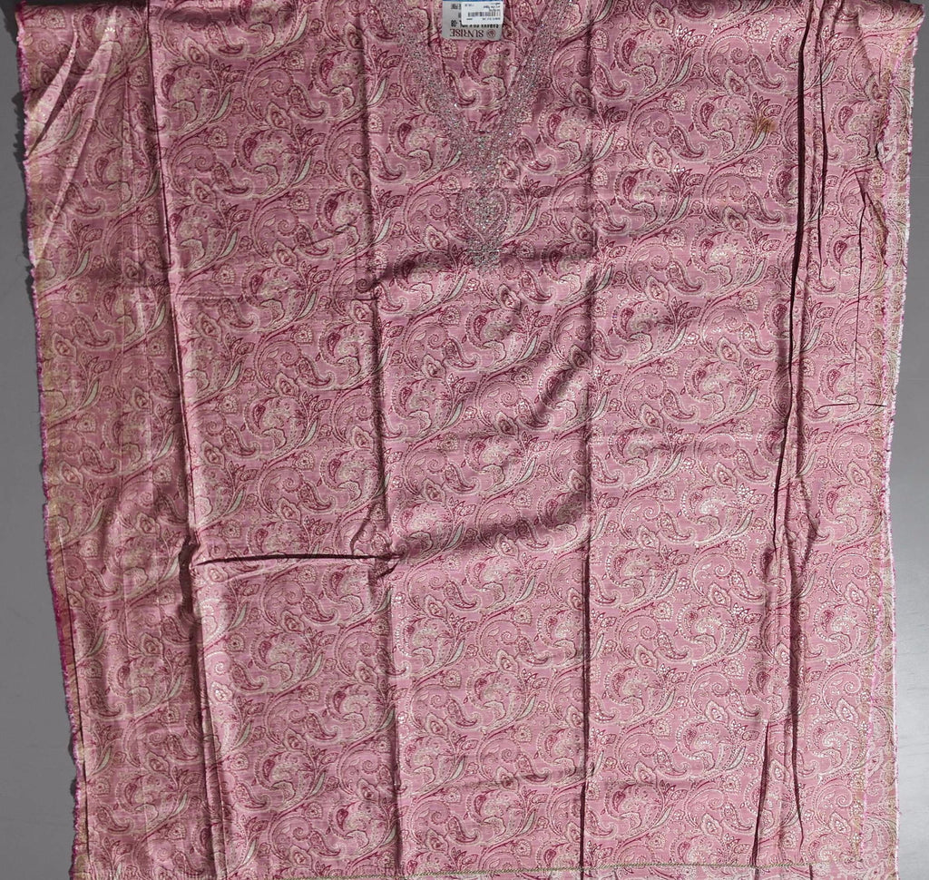 Charming Fuchsia Paisley Unstitched Suit for Festive Elegance",