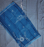 Midnight Blooms: Indigo Unstitched Suit for Festive Gatherings