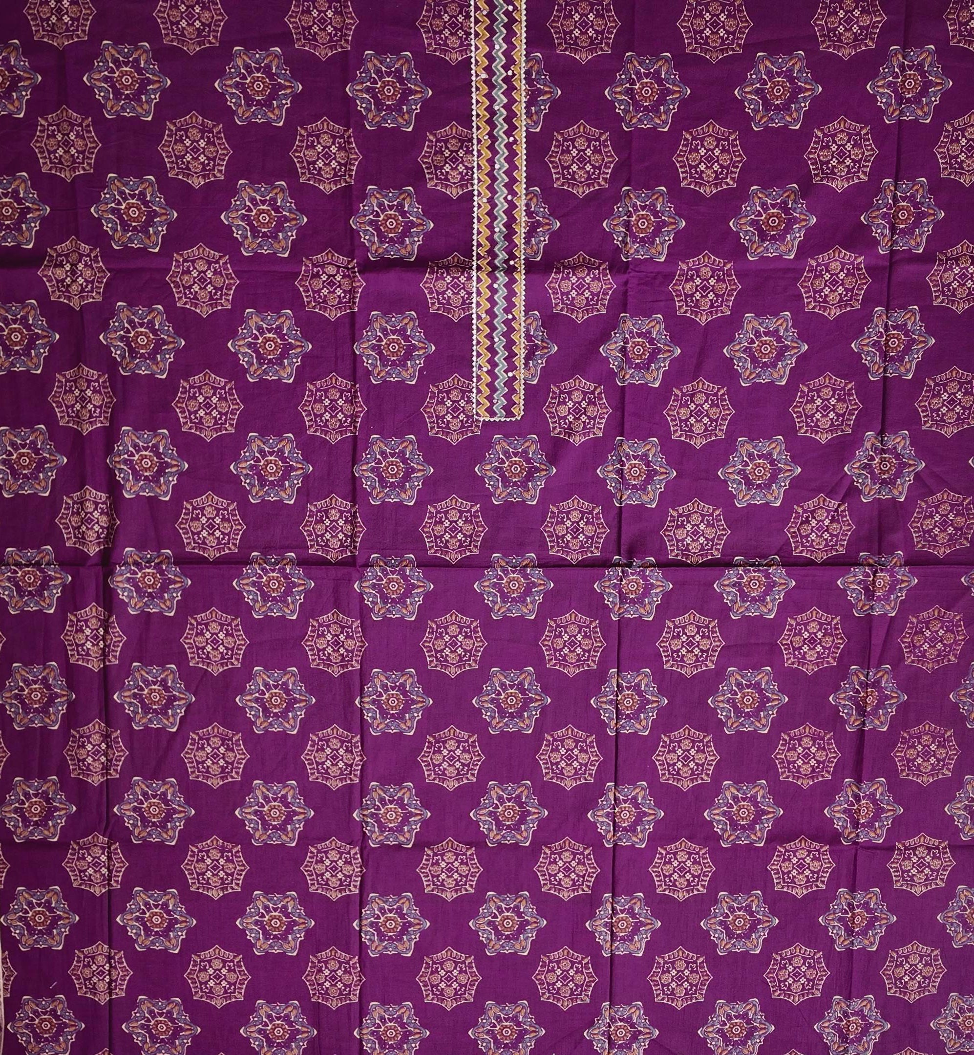 Regal Canvas: Artistry in Purple Unstitched Fabric