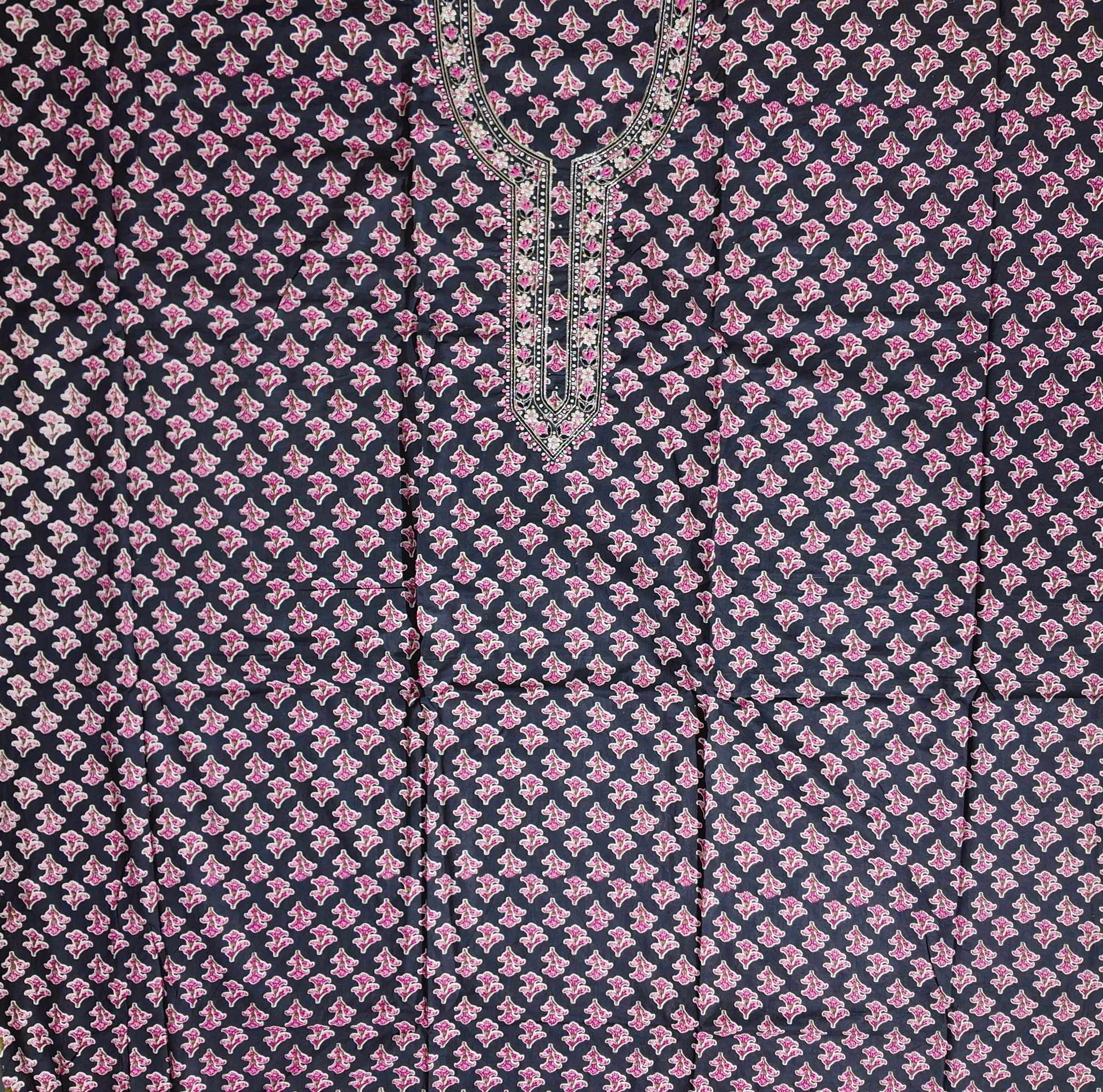 Charismatic Floral Delight: Unstitched Embroidered Elegance",