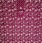 Rich Maroon Flora Tapestry Unstitched Suit Set