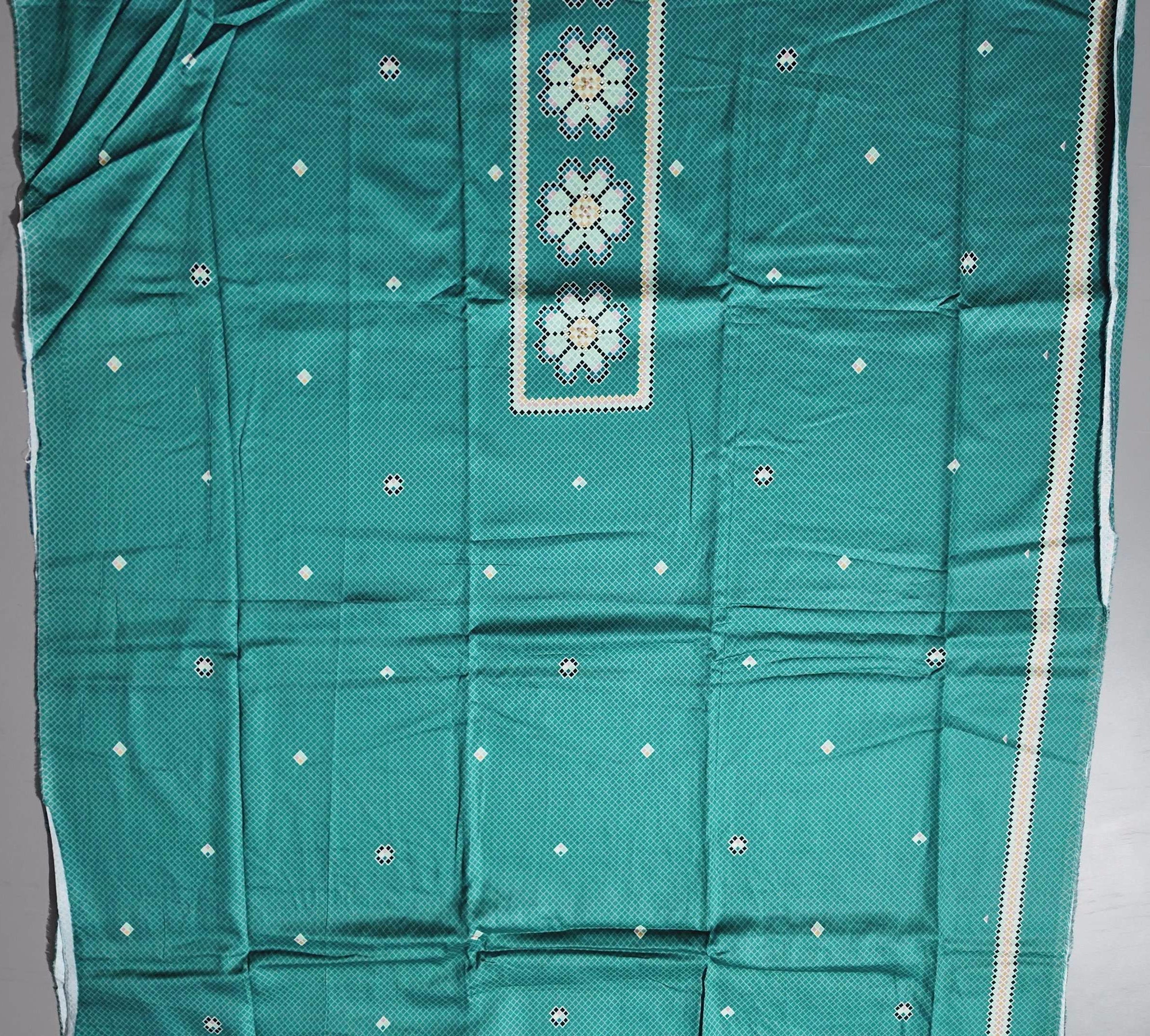 Turquoise Dream: Unstitched Ethnic Artistry Ensemble",