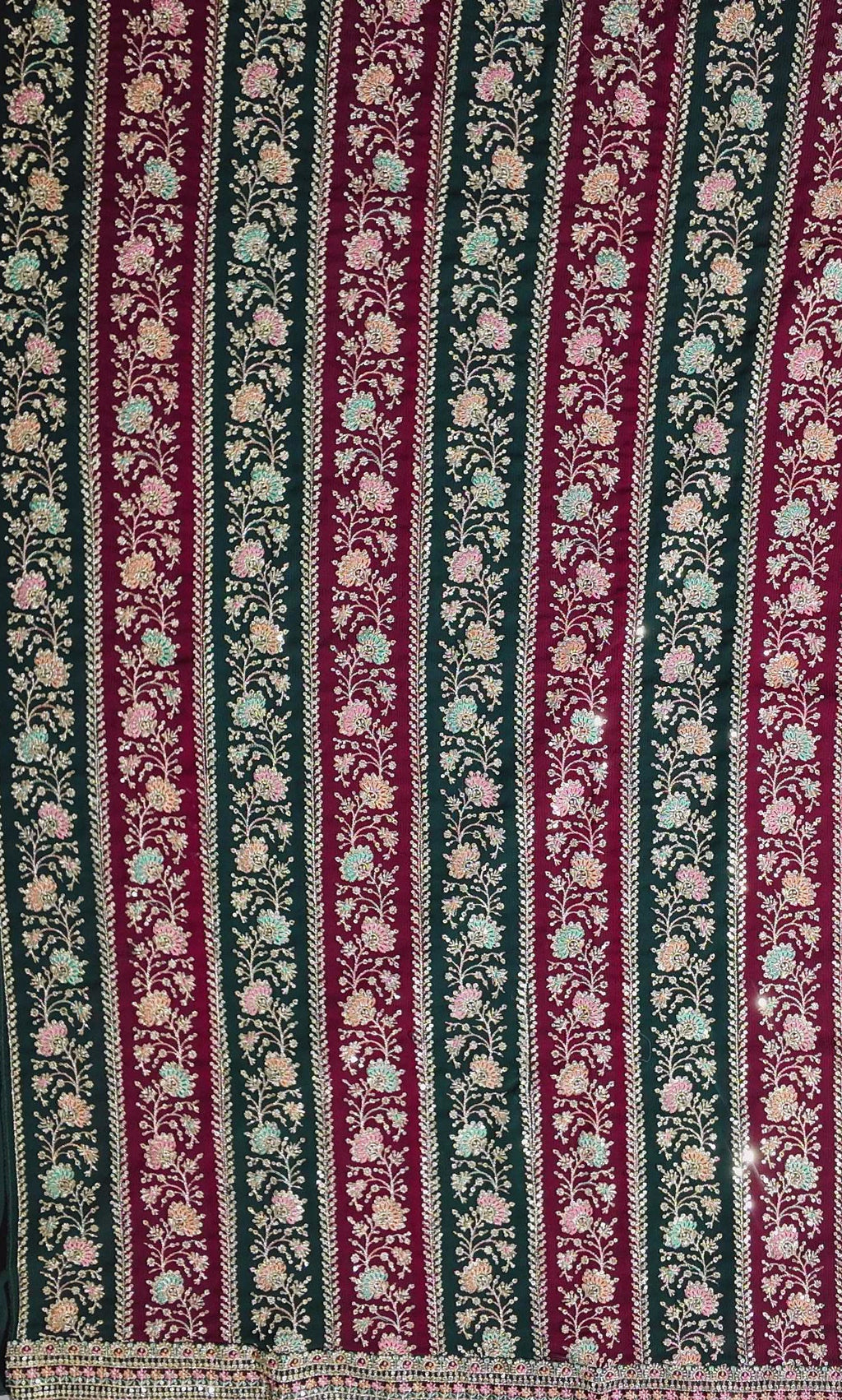 Festive Blossom: Enchanting Embroidered Unstitched Suit