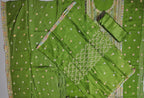 Verdant Elegance: Handcrafted Floral Unstitched Suit Set