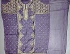 Regal Plum Embroidered Unstitched Suit with Floral Intricacies