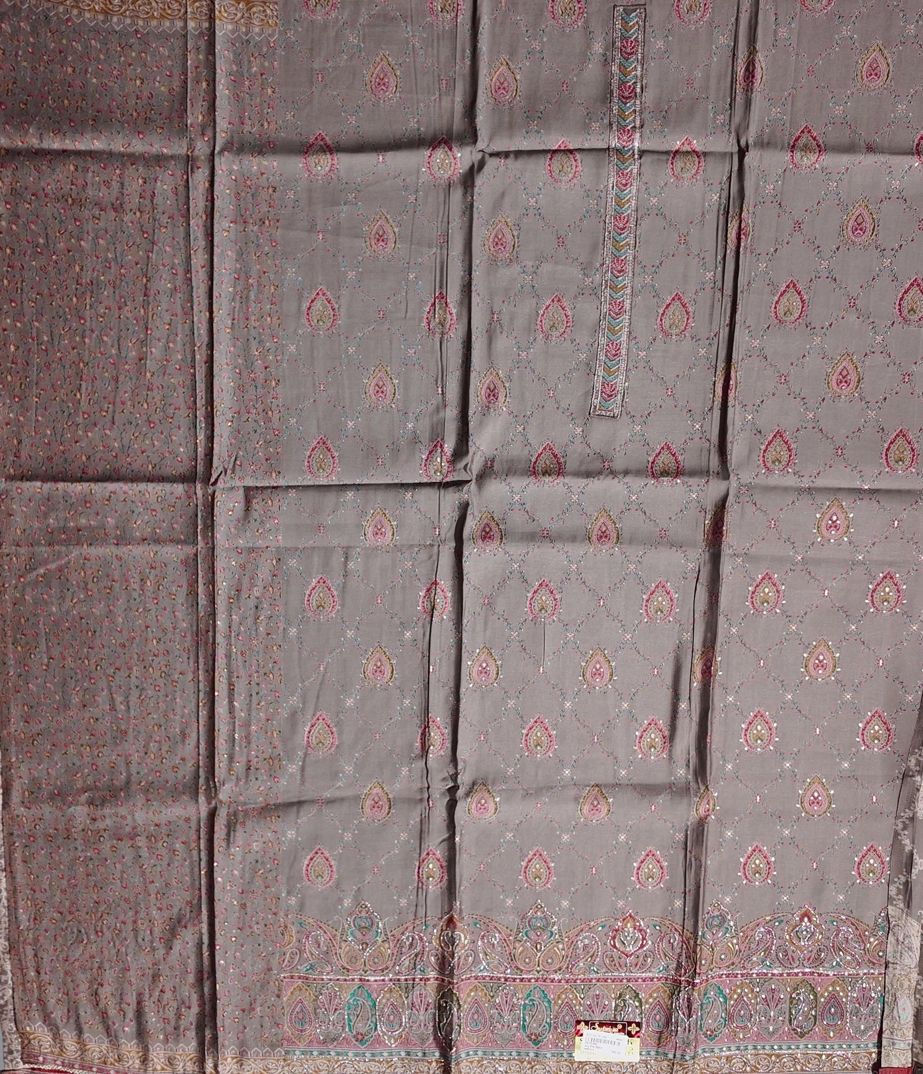 Opulent Paisley Unstitched Suit in Luxurious Fabric