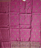 Ornate Fuchsia Dream: Unstitched Silk Suit with Intricate Motifs