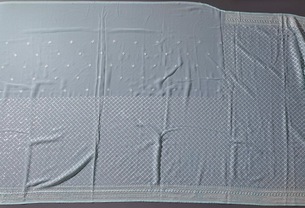 Mint Grace: Artfully Crafted Unstitched Suit Fabric",