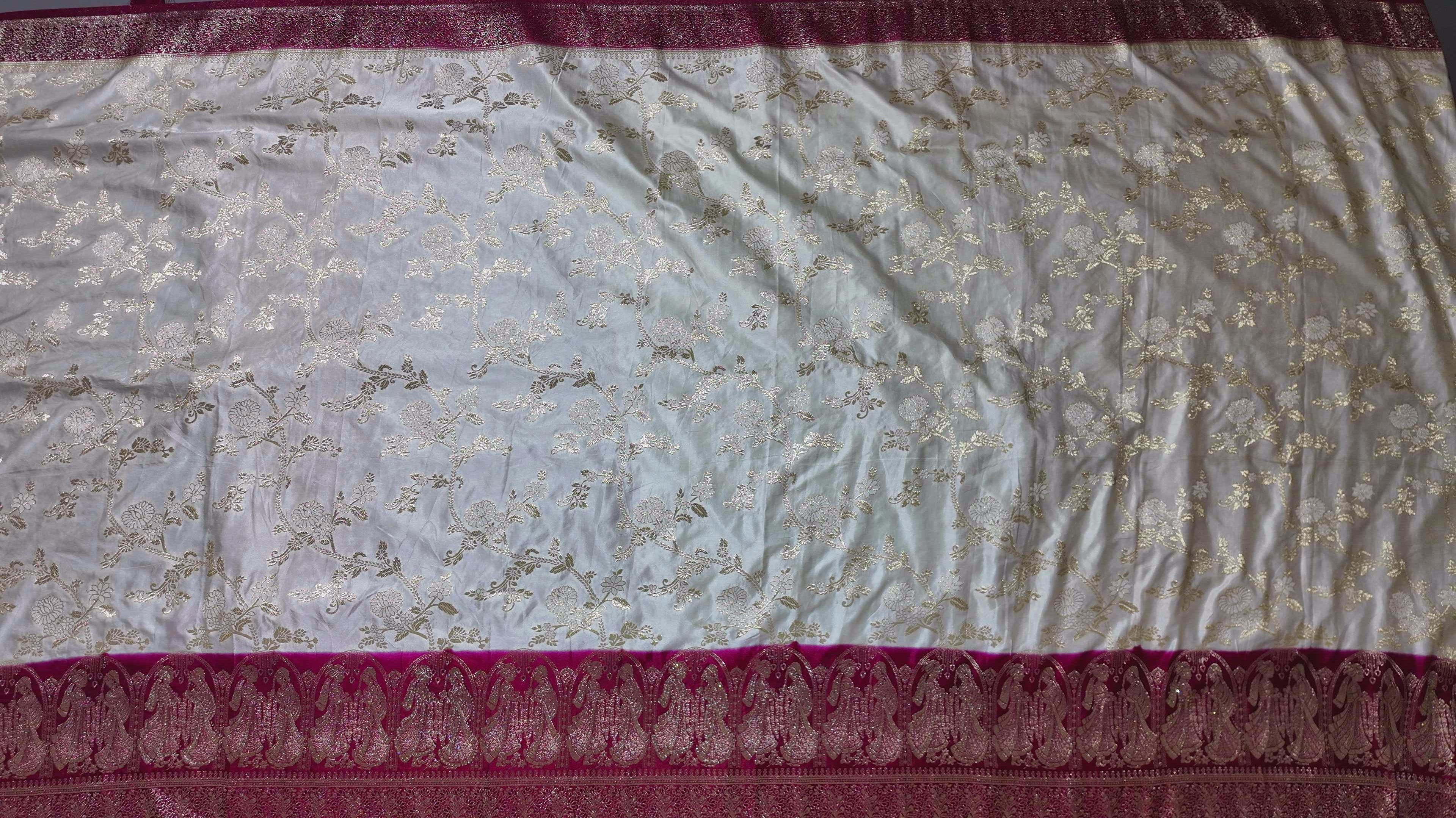 Regal Maroon and Gold Unstitched Suit for Festive Glamour",