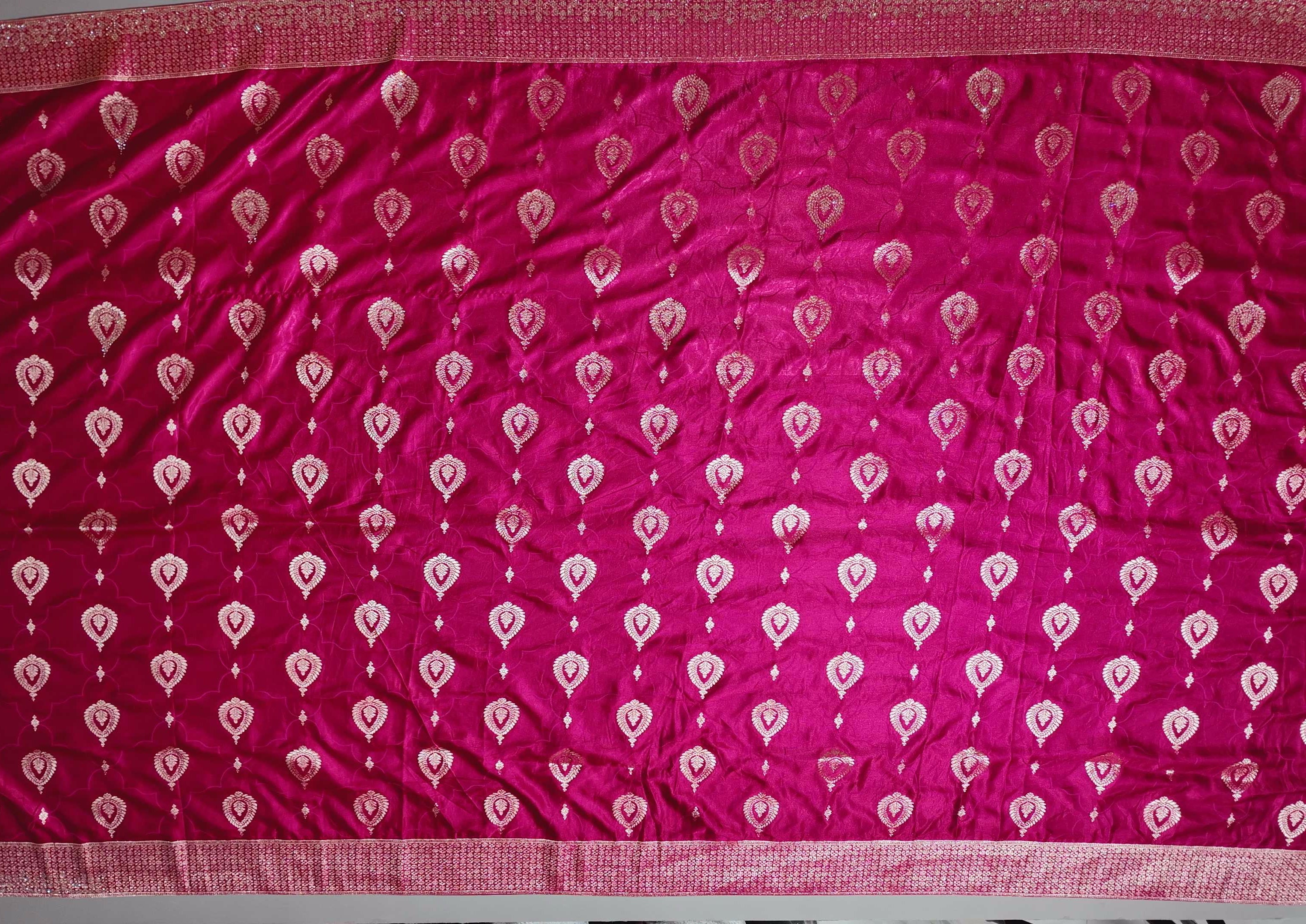 Gilded Rose: Ethereal Embroidered Festive Saree",