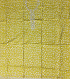 Sunlit Charm: Handcrafted Yellow Unstitched Suit
