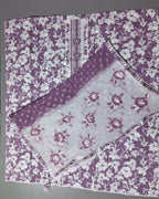 Vibrant Lavender Floral Unstitched Suit Set – Pure Comfort
