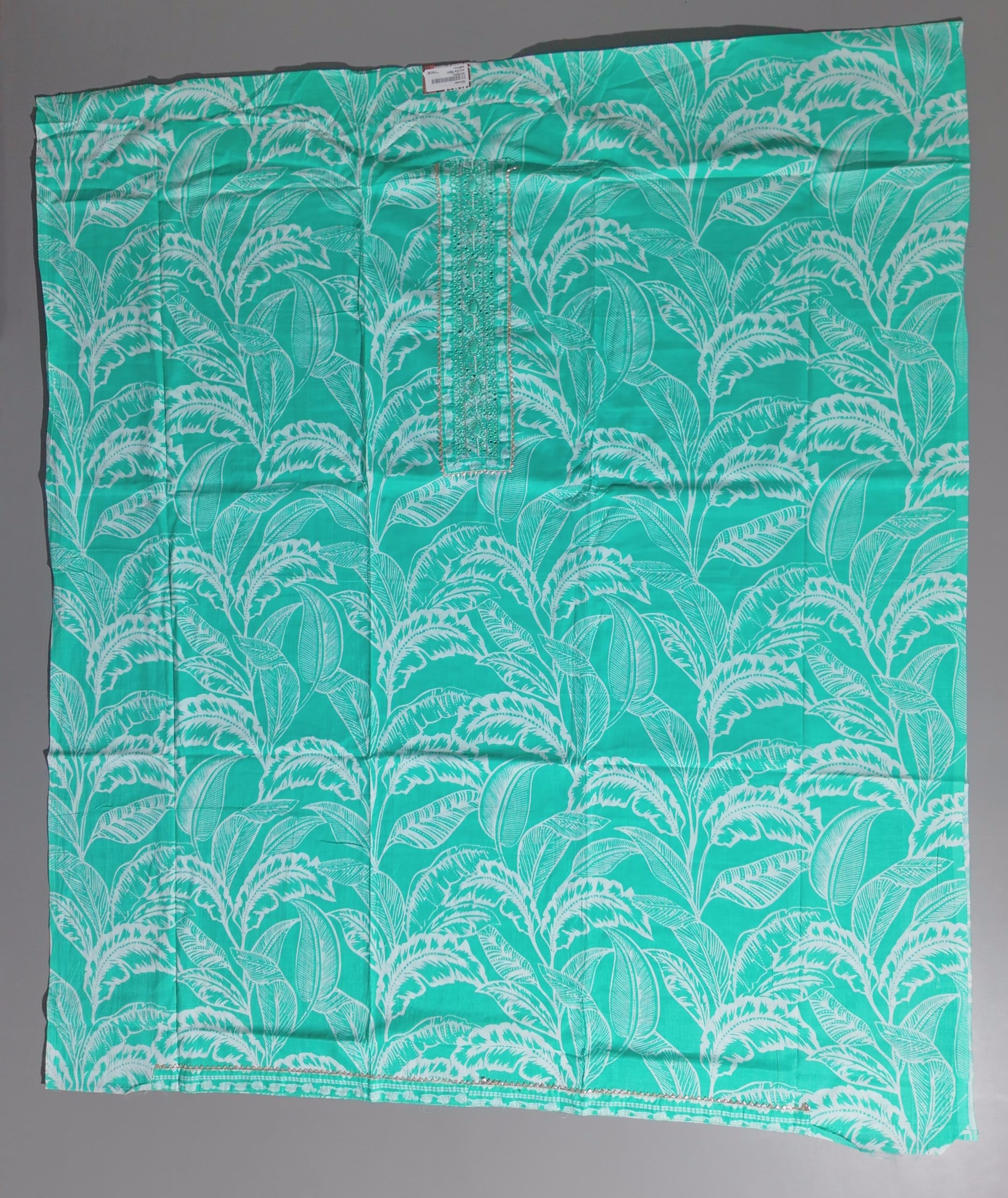 Tropical Bliss Unstitched Suit: Refreshing Turquoise Elegance
