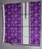 Majestic Violet & Ivory Unstitched Suit with Delicate Embroidery