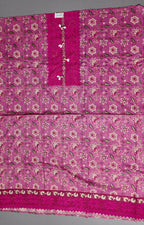 Radiant Magenta Unstitched Suit with Exquisite Lace and Beadwork