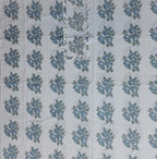 Blossom in Blue: Serene Floral Unstitched Suit