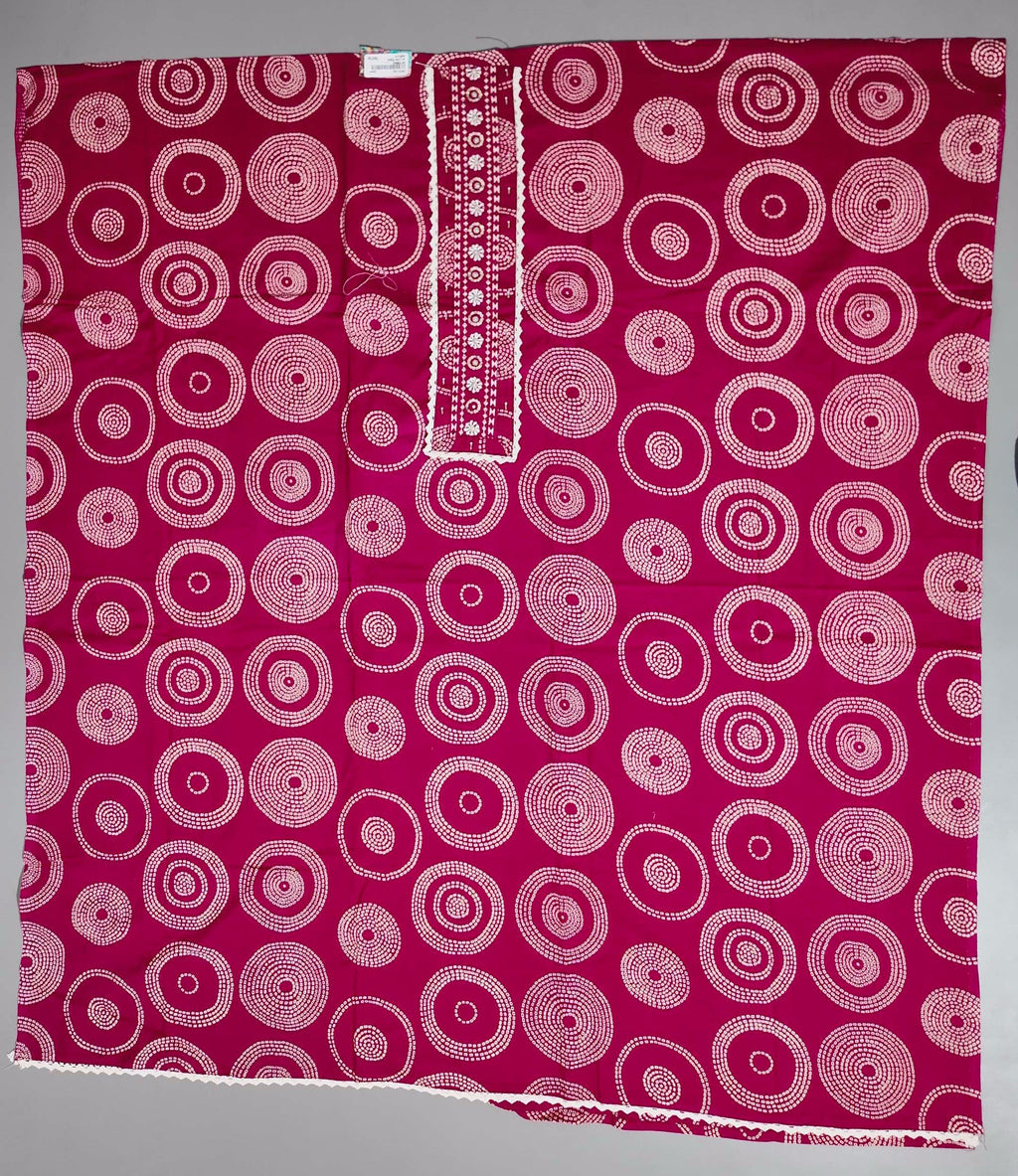 Crimson Whirl: Artistic Unstitched Suit for Celebrations