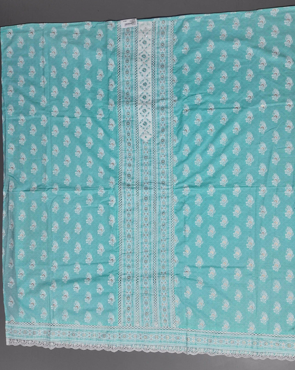 Aqua Glimpse: Enchanting Unstitched Suit for Timeless Grace