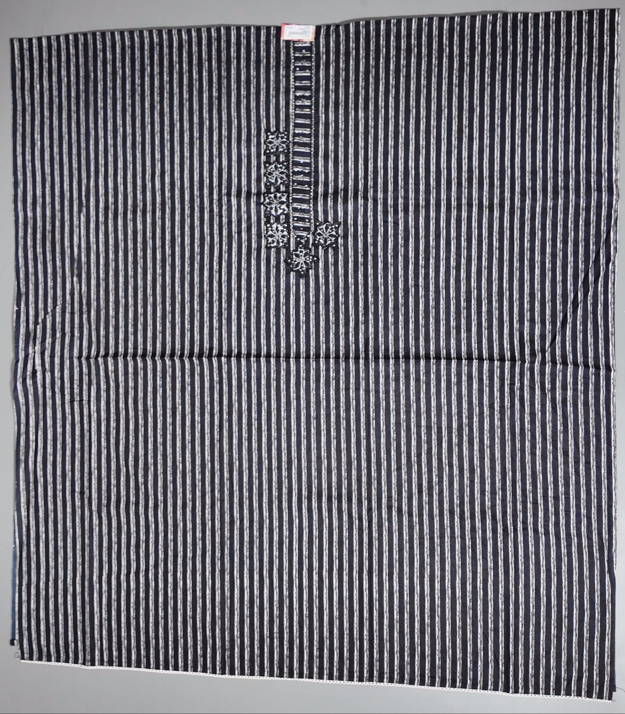 Midnight Stripes: Artisan Black & White Unstitched Suit