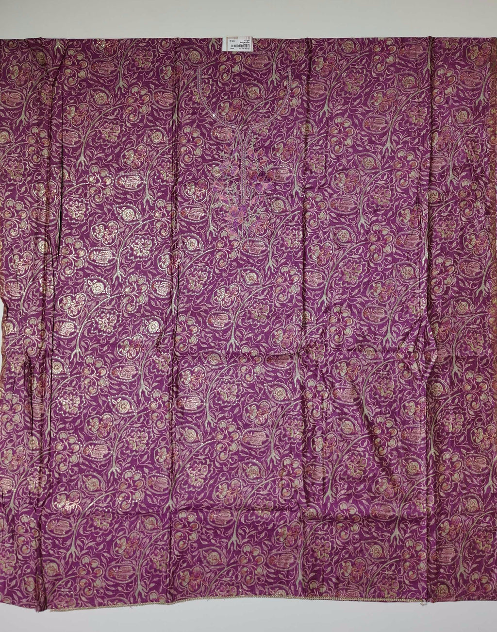 Mesmerizing Magenta: Artisan Embroidered Unstitched Suit