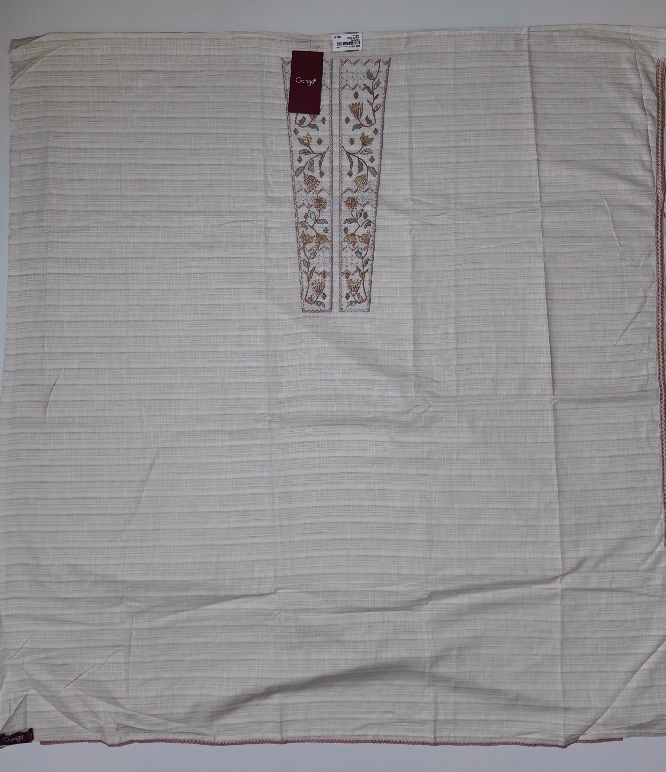 Floral Festive Charm: Unstitched Embroidered Suit",