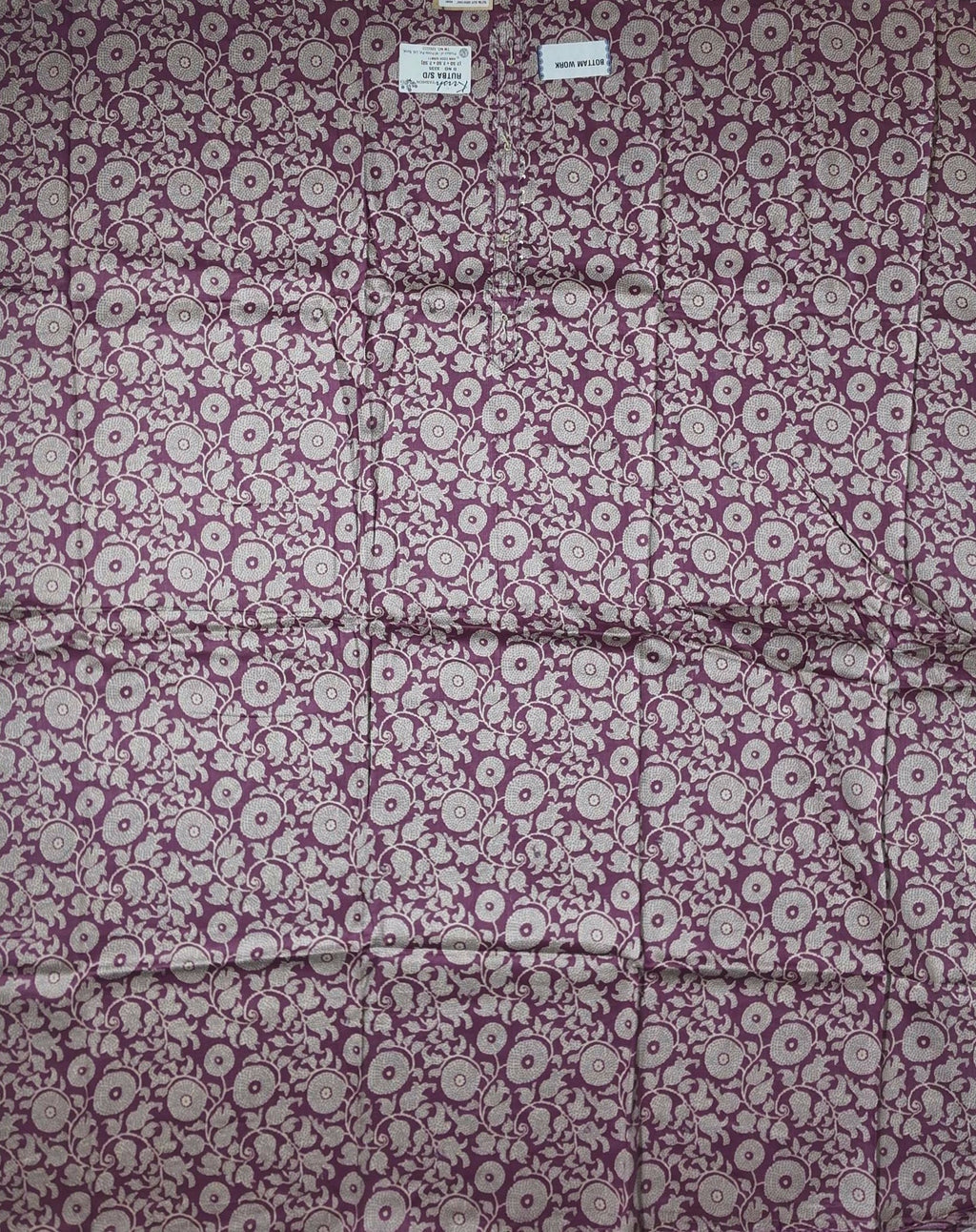 Artisan Crafted Floral Unstitched Suit in Rich Maroon