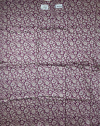 Artisan Crafted Floral Unstitched Suit in Rich Maroon