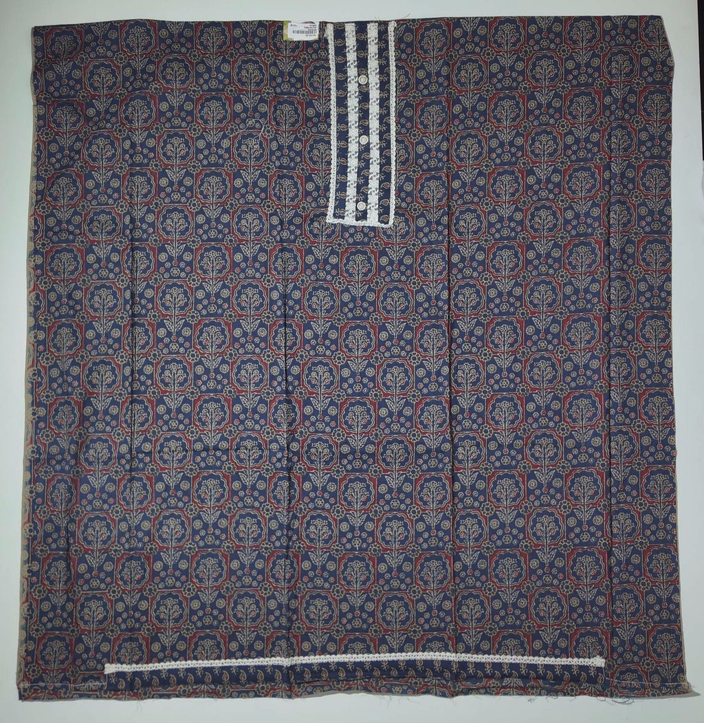 Midnight Blossom Unstitched Suit with Intricate Embroidery