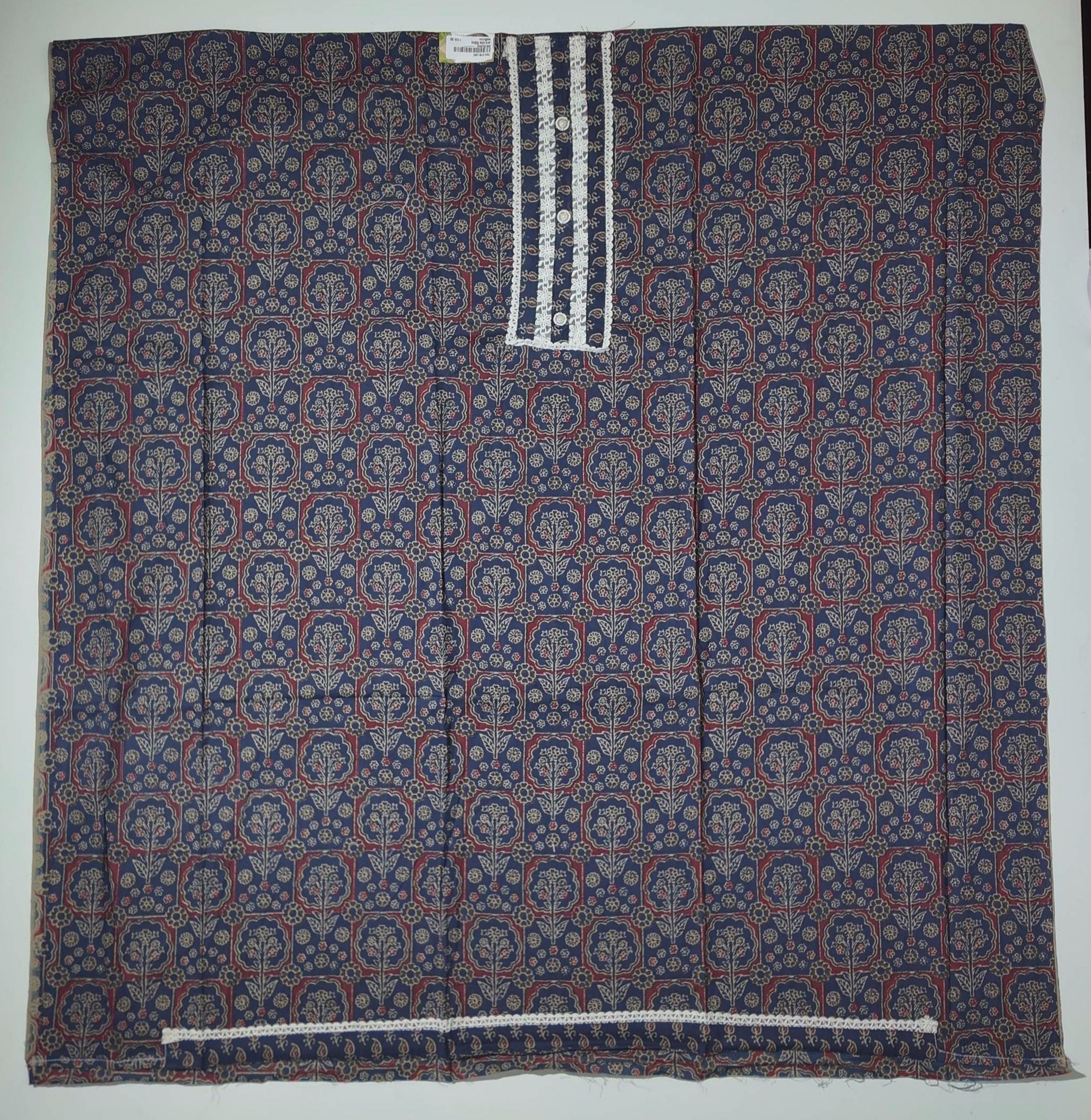 Midnight Blossom Unstitched Suit with Intricate Embroidery