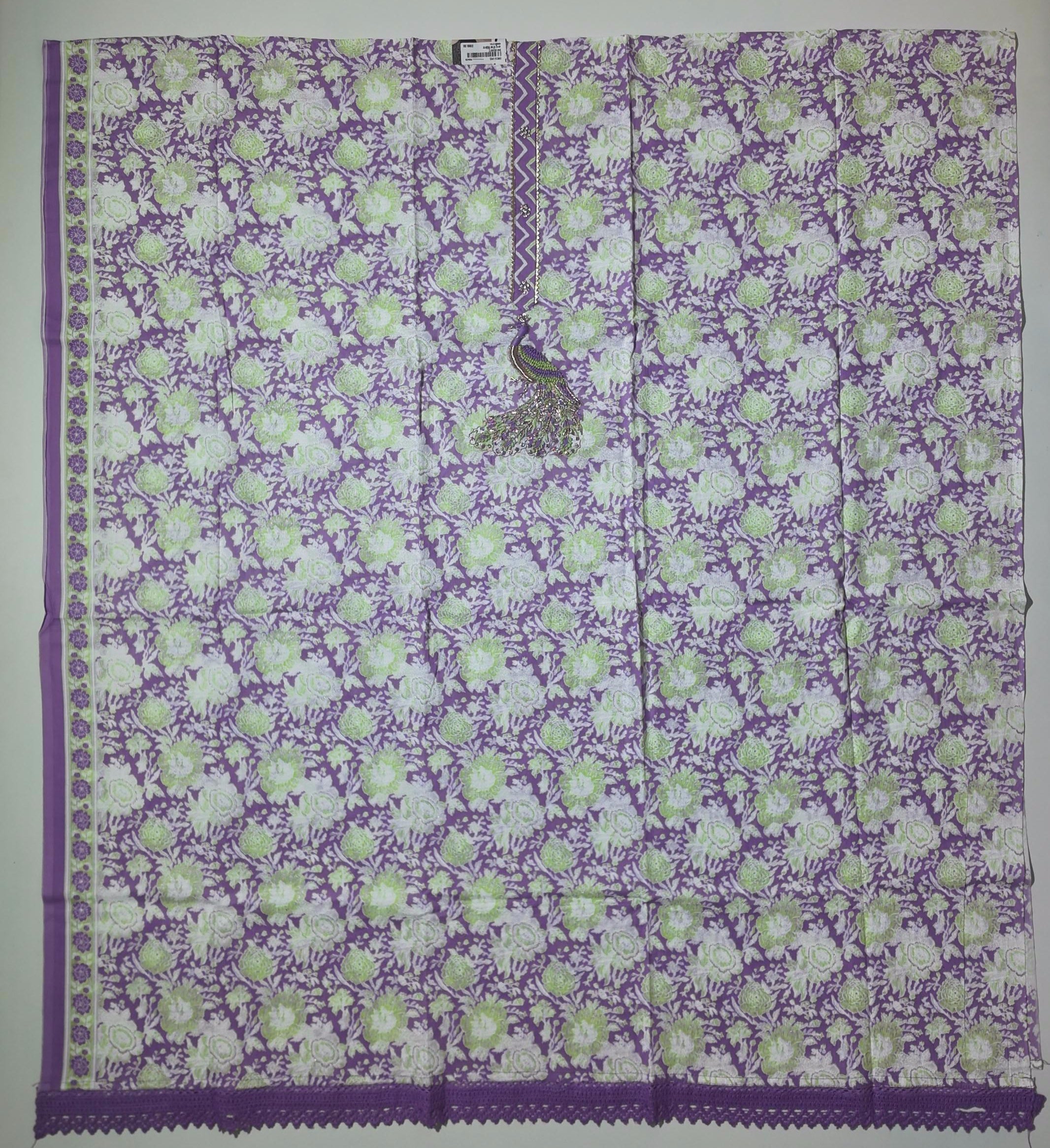 Floral Harmony: Unstitched Suit for Festive Grandeur",